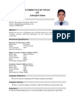 Curriculum Vitae OF Ashraful Islam: Contact Address