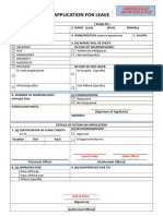 Application For Leave: CSC Form No. 6 (Revised 1994)