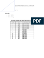 Sanacor Feeding Program For Nursery Using Mem Products