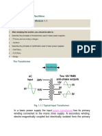 Transformers and Rectifiers What You LL Learn in Module 1.1: The Transformer