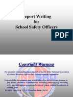 Report Writing For The SSO