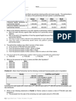 Problem A James, Wade, Allen and Bosh Are Partners Sharing Profits and Losses Equally. The Partnership Is