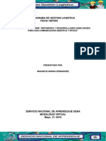 Evidencia 6 Informe Definiendo y Desarrollando Habilidades para Una Comunicación Asertiva y Eficaz