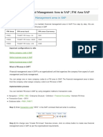 Maintain Financial Management Area in Sap