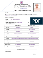 Supervisor Recognition Form