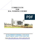 Curriculum FOR B.Sc. Nursing Course