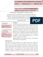 Use of TLC, Uv, NMR, Ir and Lc-Ms/Ms For Purification and Identification of Antibacterial Compounds