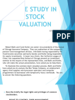 Case Study in Stock Valuation