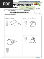 Examen Bimestral de Geometria 4° Sec. 2019 Honores