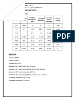 Observations & Calculations:: Geotechnical Engineering Lab # 4 To Carry Out "Sieve Analysis" of A Given Soil Sample