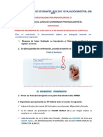 Especificaciones para La Presentación Del CV y Lugares de Entrega - COORDINADOR PROVINCIAL-DISTRITAL