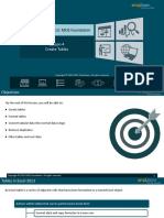Microsoft Excel 2013: MOS Foundation: Lesson 4 Create Tables
