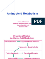 Amino Acid Metabolism: Hanley N. Abramson Professor of Pharmaceutical Sciences Wayne State University December 2009