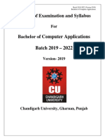 Scheme of Examination and Syllabus: Computer Applications Batch 2019 - 2022