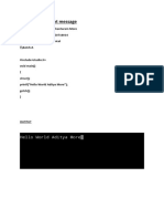 C Program To Print Message