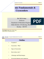 Lect - I - Cryogenic Fundamentals & Cryocoolers - MDA I