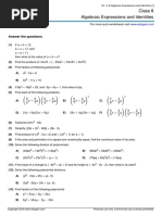 Grade 8 Algebra