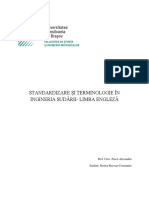 Standardizare Și Terminologie În Ingineria Sudării-Limba Engleză