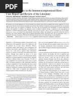 Acute Epiglottitis in The Immunocompromised Host: Case Report and Review of The Literature