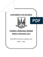 University of Mumbai: Teacher's Reference Manual