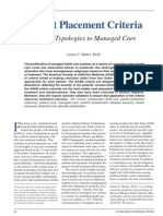 Patient Placement Criteria