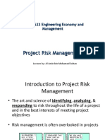 Project Risk Management: BMFG 4623 Engineering Economy and Management