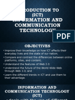 Introduction To (ICT) : Information and Communication Technology