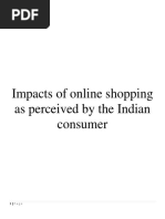 Impacts of Online Shopping As Perceived by The Indian Consumer