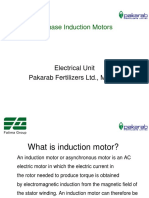 3 Phase Induction Motors: Electrical Unit Pakarab Fertilizers LTD., Multan