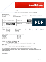 Lion Air Eticket Itinerary / Receipt: Putra/Wirawan Lohisto MR