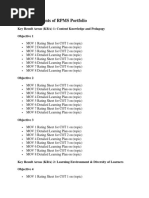 Template For Table of Contents of RPMS Portfolio