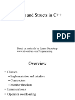 Classes and Structs in C++: Based On Materials by Bjarne Stroustrup