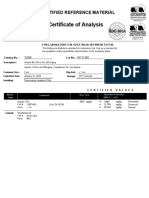 Certificate of Analysis: Certified Reference Material