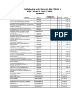 Pensum Licenciatura en Supervision Electrica y