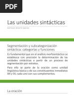 Las Unidades Sintácticas