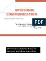 Intrapersonal Communication