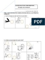 Evaluación de Lectura Complementaria, El Dragón Color Frambuesa Primer Año