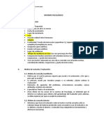 Modelo de Informe Psicologico 2019