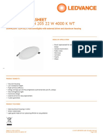 DL Slim Alu DN 205 22 W 4000 K WT: Product Datasheet