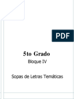 5to Grado - Bloque 4 - Sopa de Letras