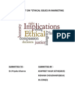 Project Report On "Ethical Issues in Marketing Research"