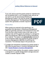 Goods Receipt Handling Without Reference To Inbound Delivery