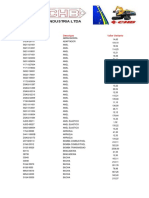 Lista de Preço Hyundae