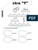 Ficha de La Letra T para Primero de Primaria