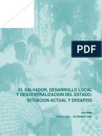 Parte 1. "El Salvador, Desarrollo Local y Descentralización Del Estado"