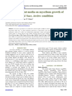 Effect of Different Media On Mycelium Growth of Sclerotium Rolfsii Sacc. Invitro Condition