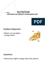 Applying The Concept of Balanced Diet: Nutrition