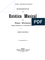 Elementos de La Estética Musical - Hugo Riemann