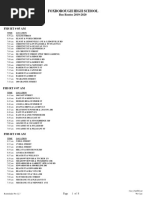 Foxborough High School 2019-20 Bus Routes