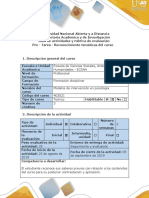 Guía de Actividades y Rúbrica de Evaluación - Pre - Tarea - Reconocimiento Temáticas Del Curso